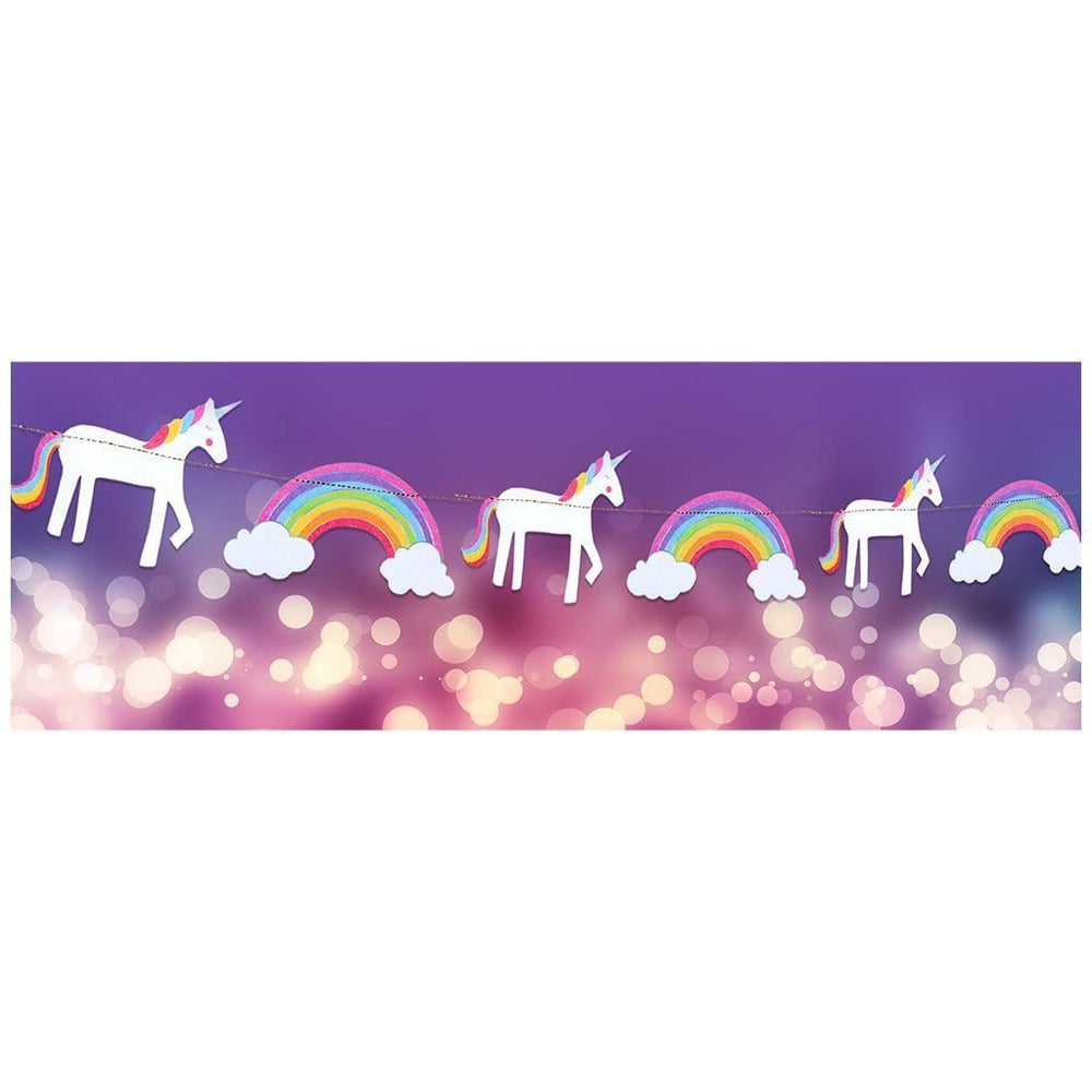 Great Pretenders Party Supplies Unicorns with Rainbows Garland