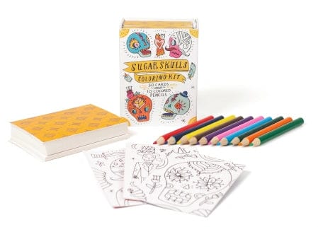 Hachette Coloring Book Sugar Skulls Coloring Kit
