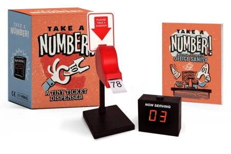 Hachette Desk Accessories Take a Number! A Tiny Ticket Dispenser