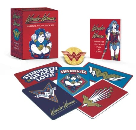 Hachette Magnet Wonder Woman: Magnets, Pin, and Book Set