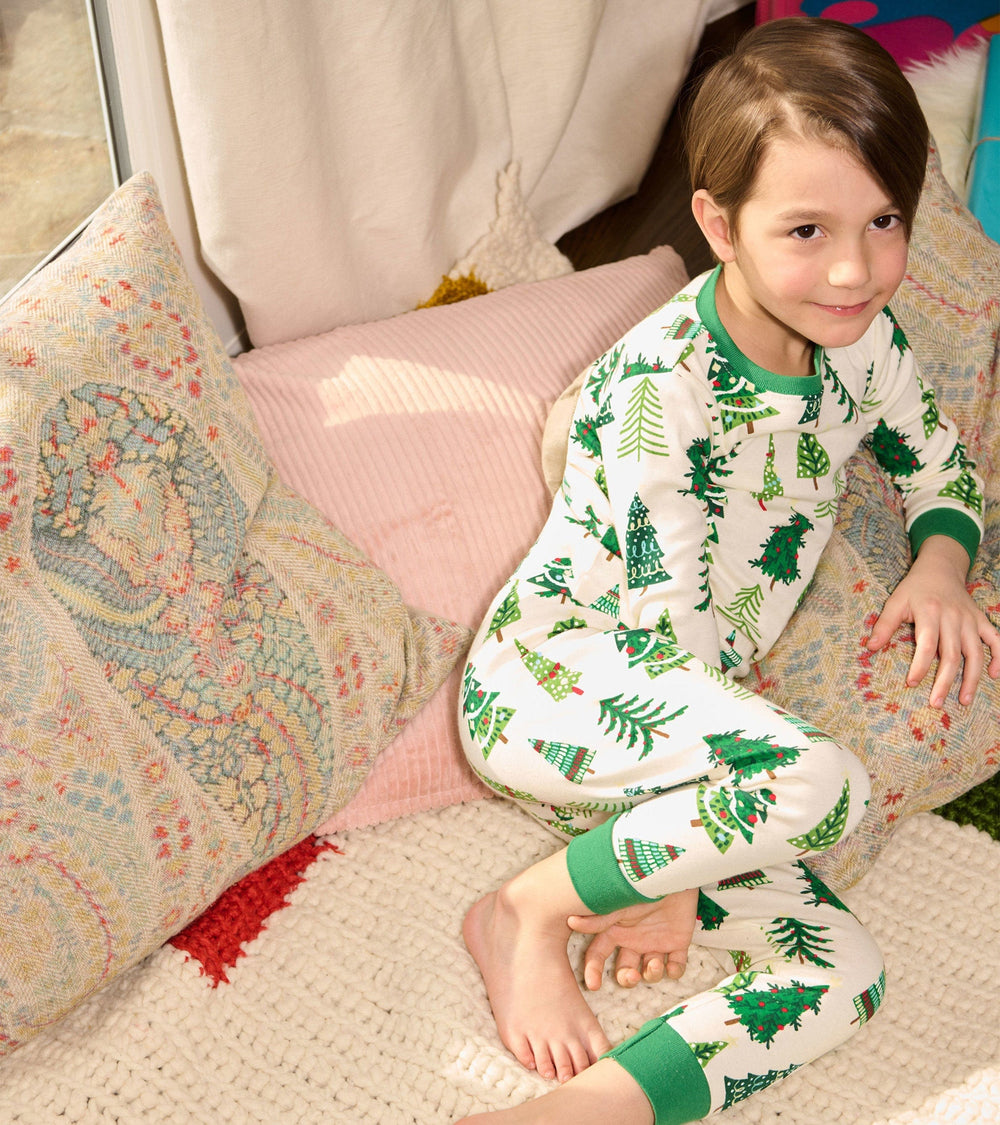 Hatley Pajamas Christmas Trees Glow in the Dark Pajama Set