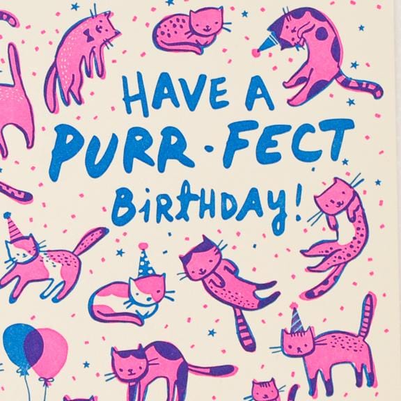 Hello!Lucky Card Purr-fect Birthday Card