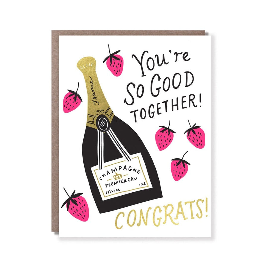 Hello!Lucky Card Strawberries and Champagne Card