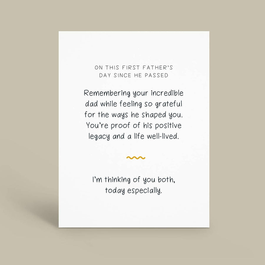 Hey Weegs Card Father's Day (First Without Your Dad) Card