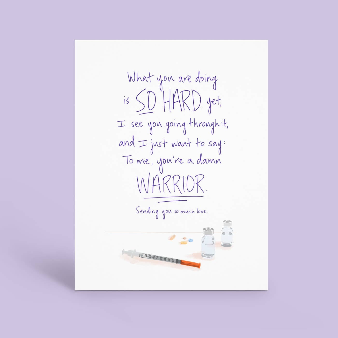Hey Weegs Card IVF Warrior Card