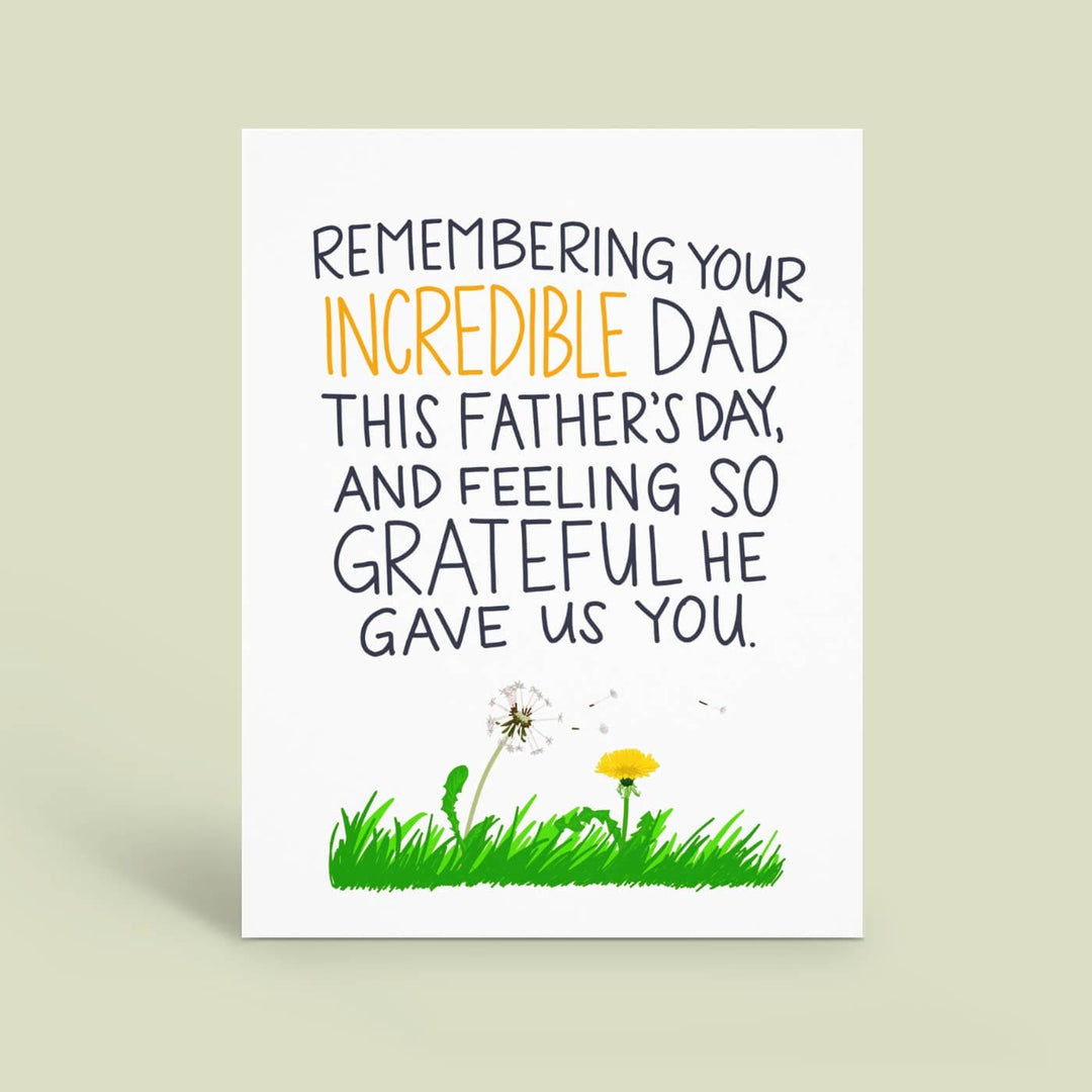 Hey Weegs Card Remembering Your Dad This Father's Day Card