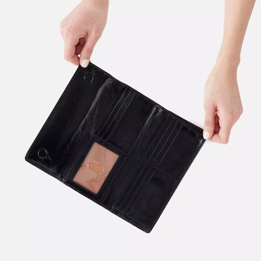 Hobo Wallet Jill Trifold Wallet- Black - Large
