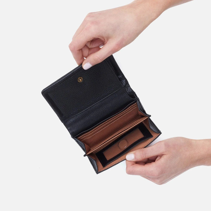 Hobo Wallet Lumen Medium Bifold Wallet - Black