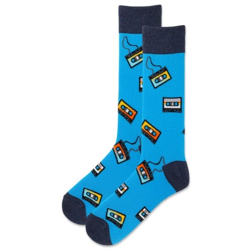 Hotsox Socks Men's Cassette Tape Crew Socks