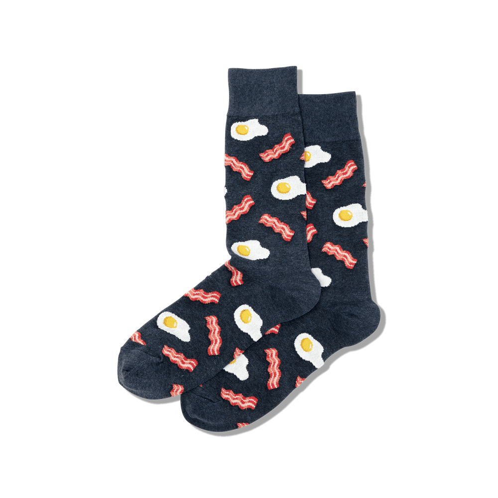 Hotsox Socks Men's Eggs and Bacon Crew Socks