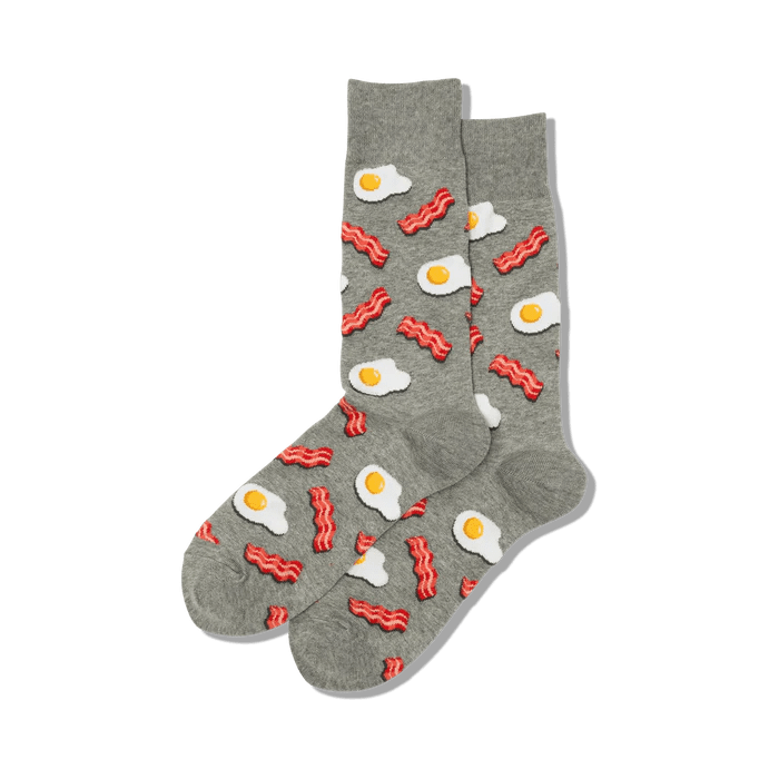 Hotsox Socks Men's Eggs and Bacon Crew Socks