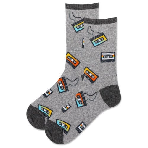 Hotsox Socks Women's Cassette Tape Crew socks