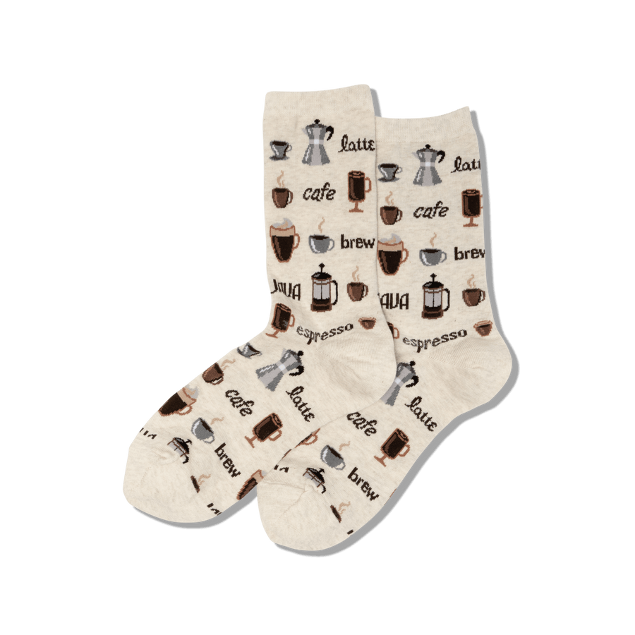 Hotsox Socks Women's Coffee Crew Socks - Melange