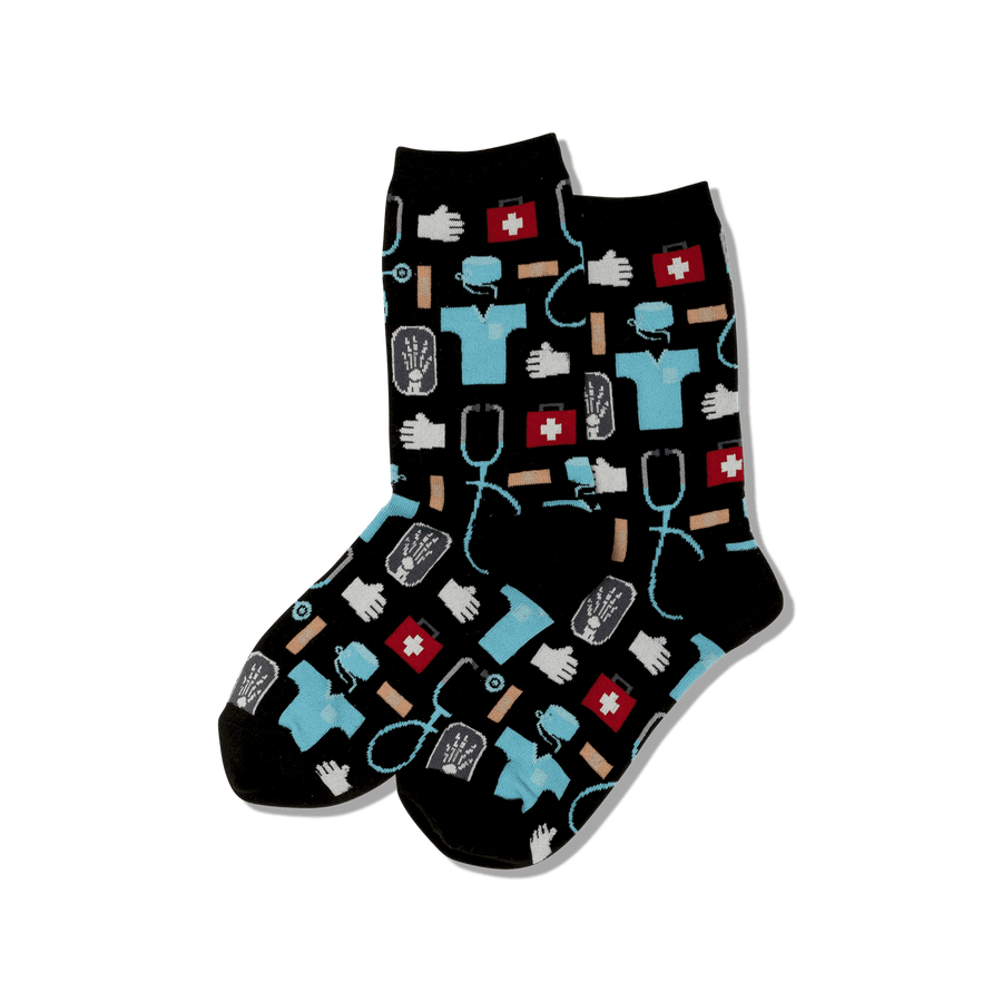 Hotsox Socks Women's Medical Crew Socks - Black