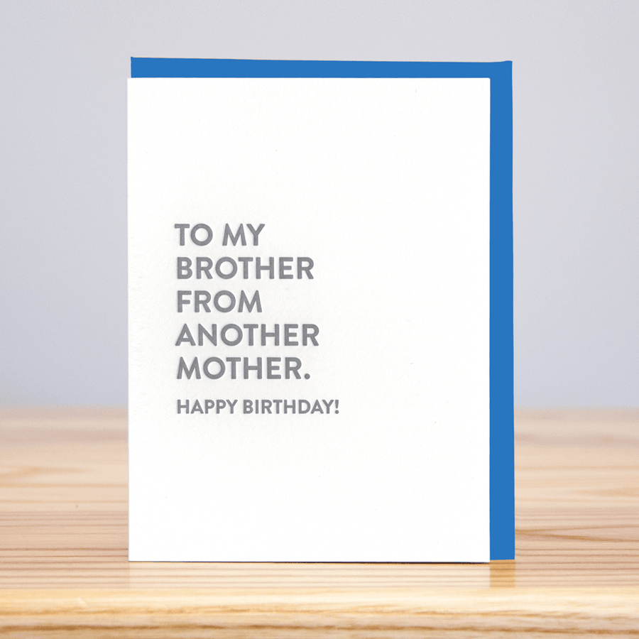 Huckleberry Letterpress Card Brother Mother Birthday Card