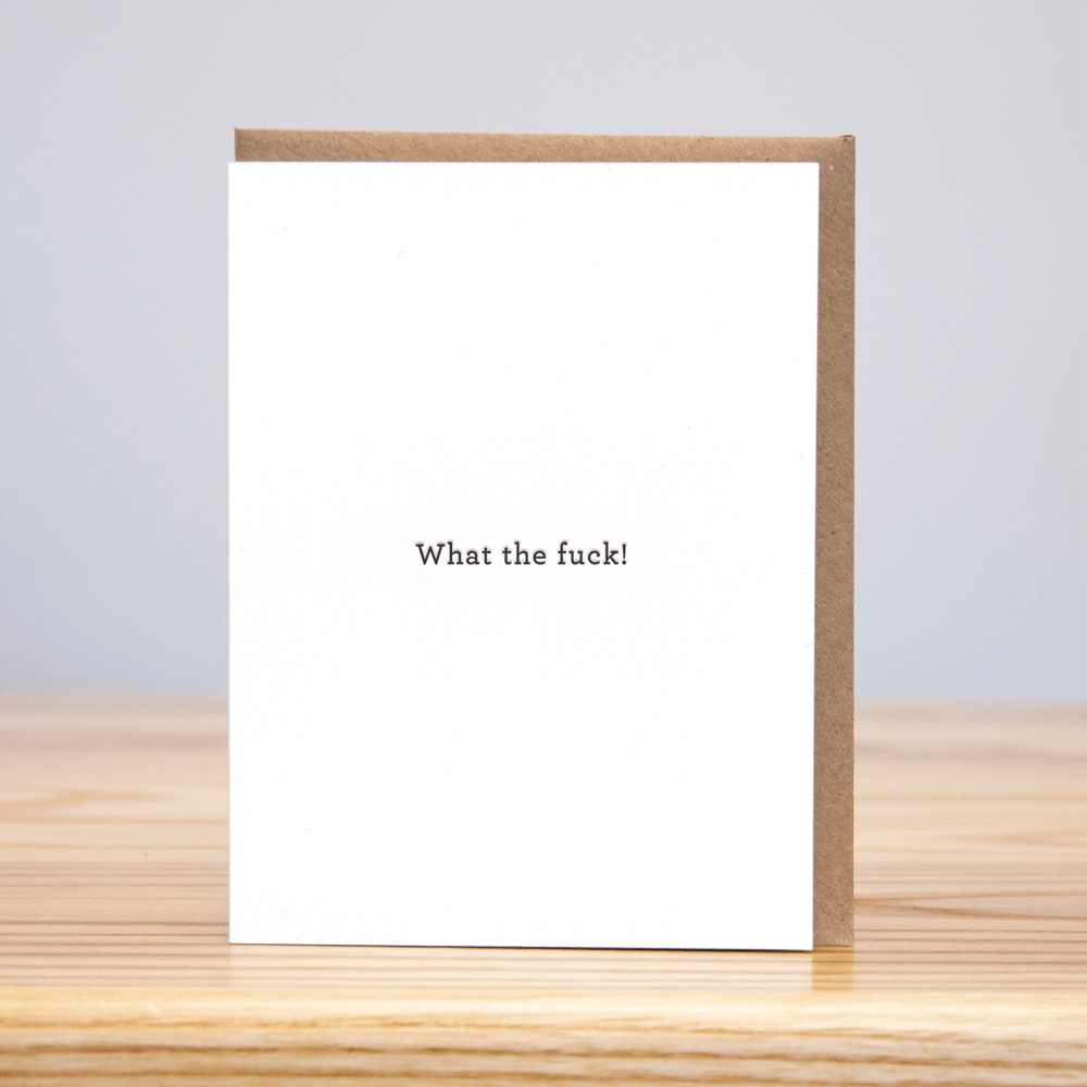 Huckleberry Letterpress Card What the Fuck Card