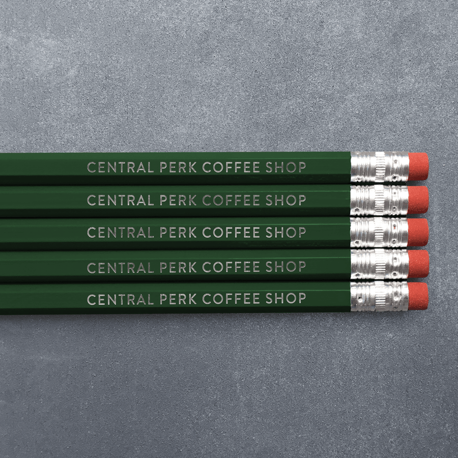 Huckleberry Letterpress Pen and Pencils Central Perk Coffee Shop - Pencil Pack of 5