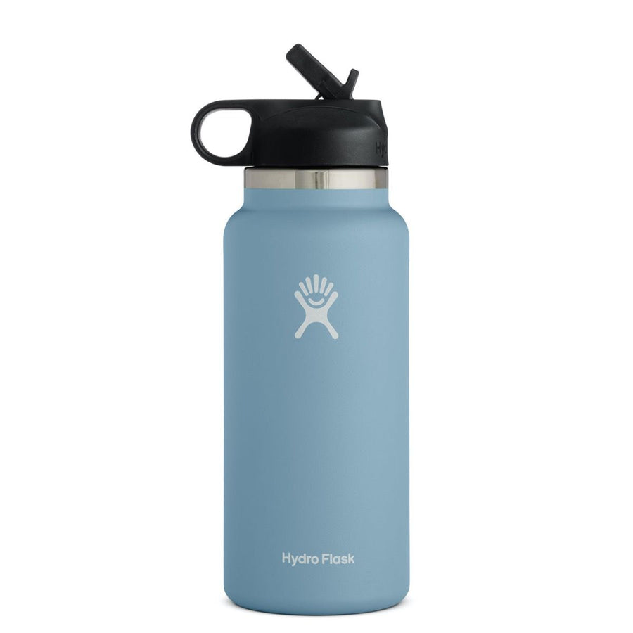 Hydro Flask Water Bottle 32 oz Wide Mouth with Straw Lid - Rain