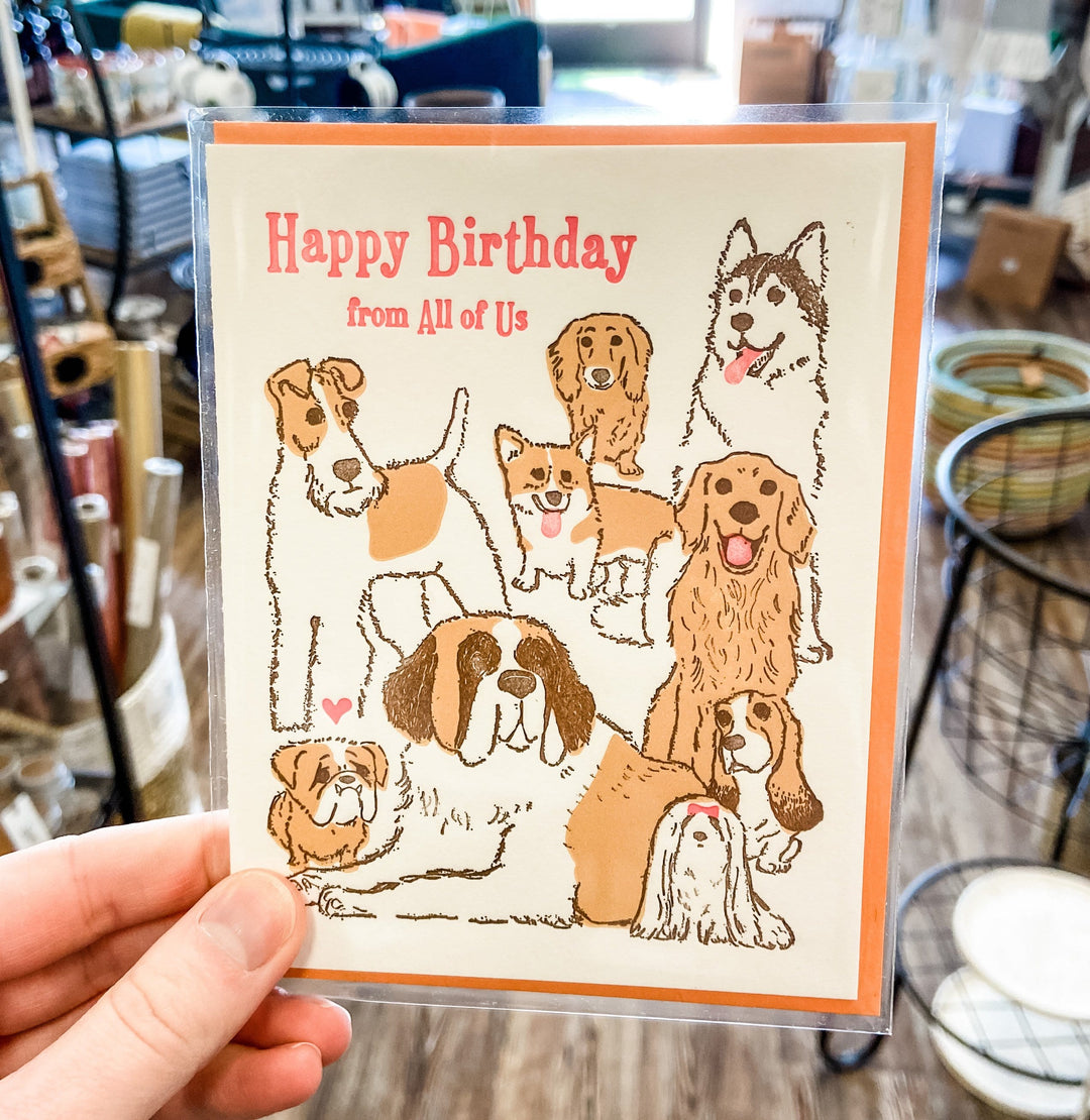 ilee paper goods Card Dogs Happy Birthday from All of Us Card