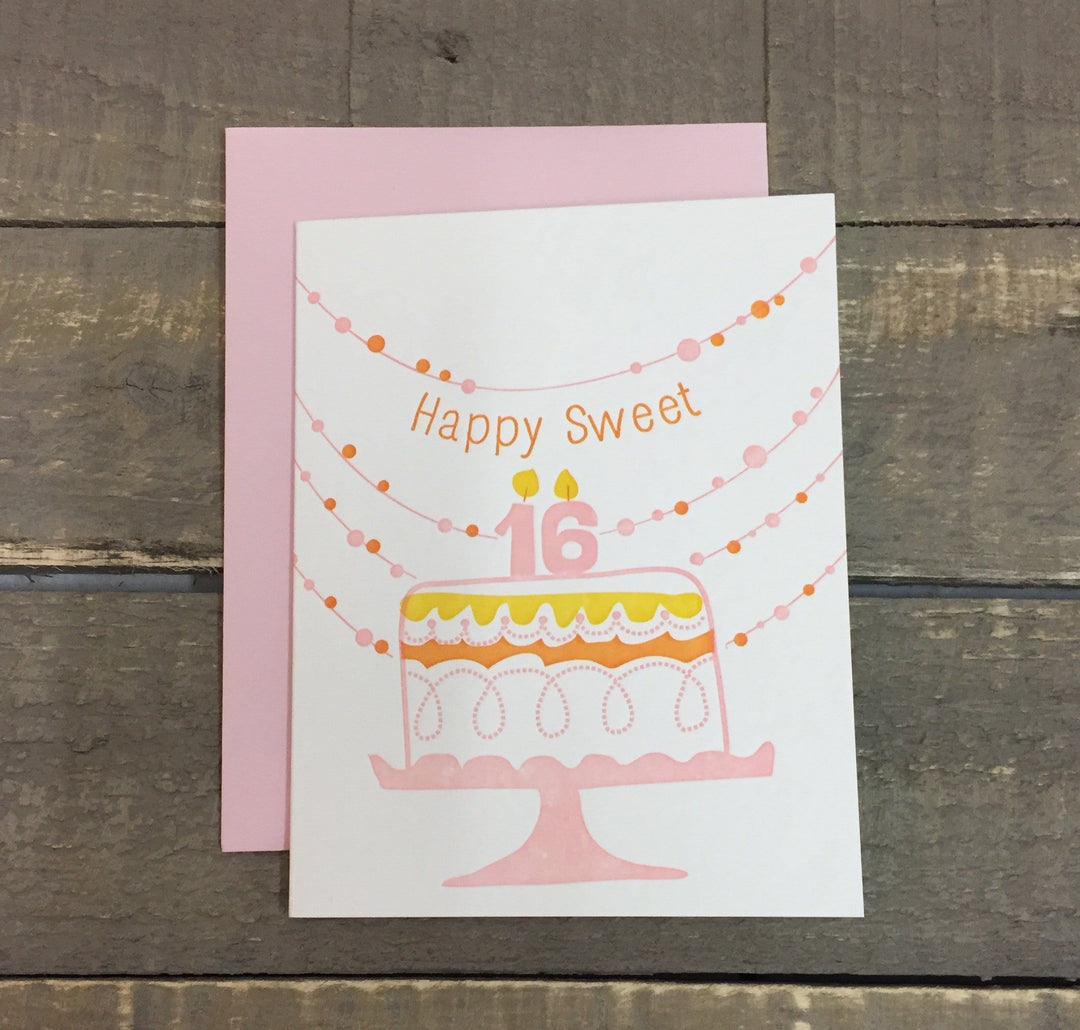 ilee paper goods Card Happy Sweet 16 Birthday Card