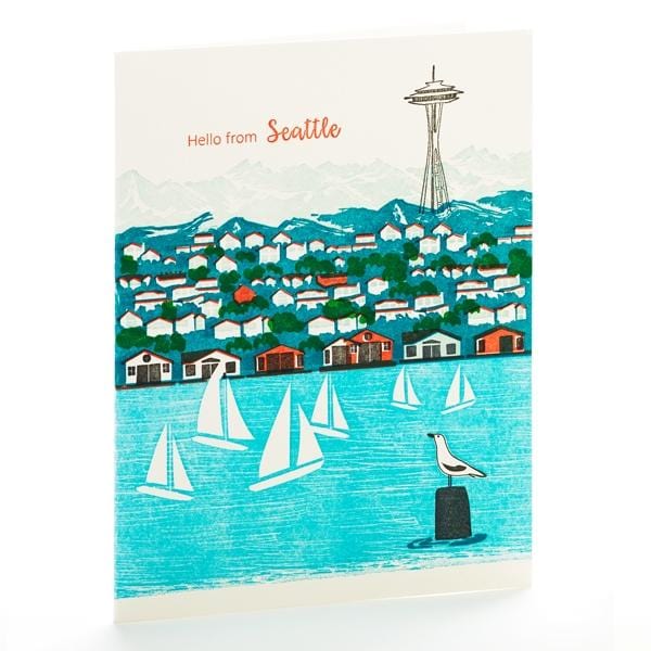 ilee paper goods Card Hello From Seattle Card