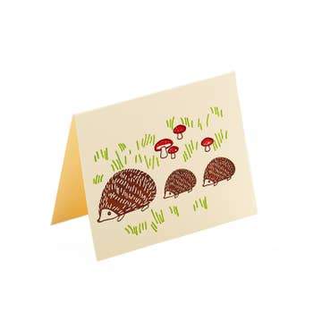 ilee paper goods Enclosure Card Hedgehog and Mushroom Enclosure Card