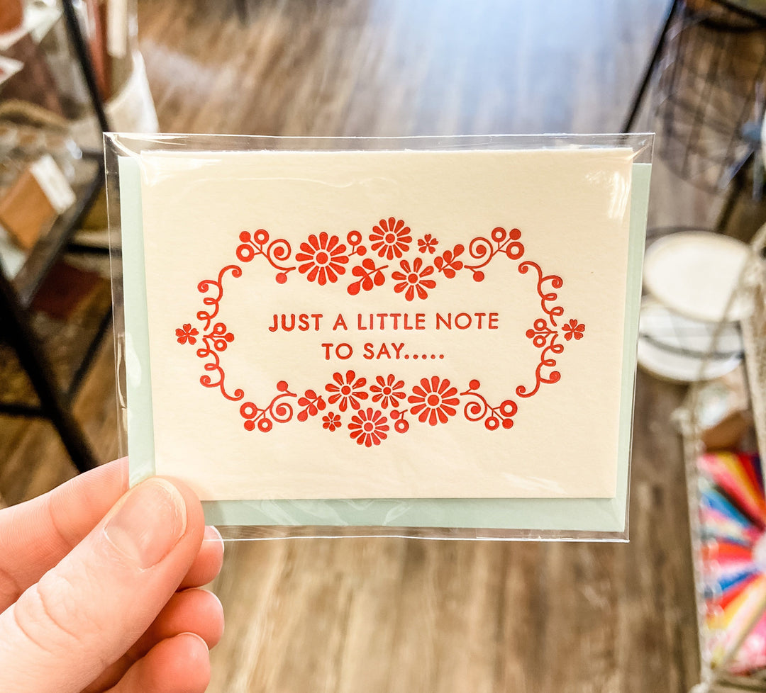 ilee paper goods Enclosure Card Just a Little Note Enclosure Card