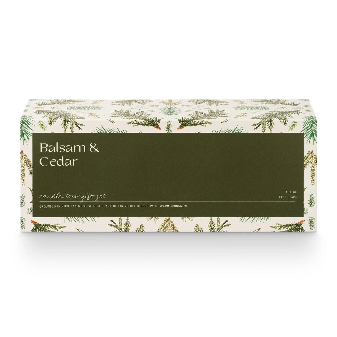 Illume Candle Balsam & Cedar Candle Trio Gift Set