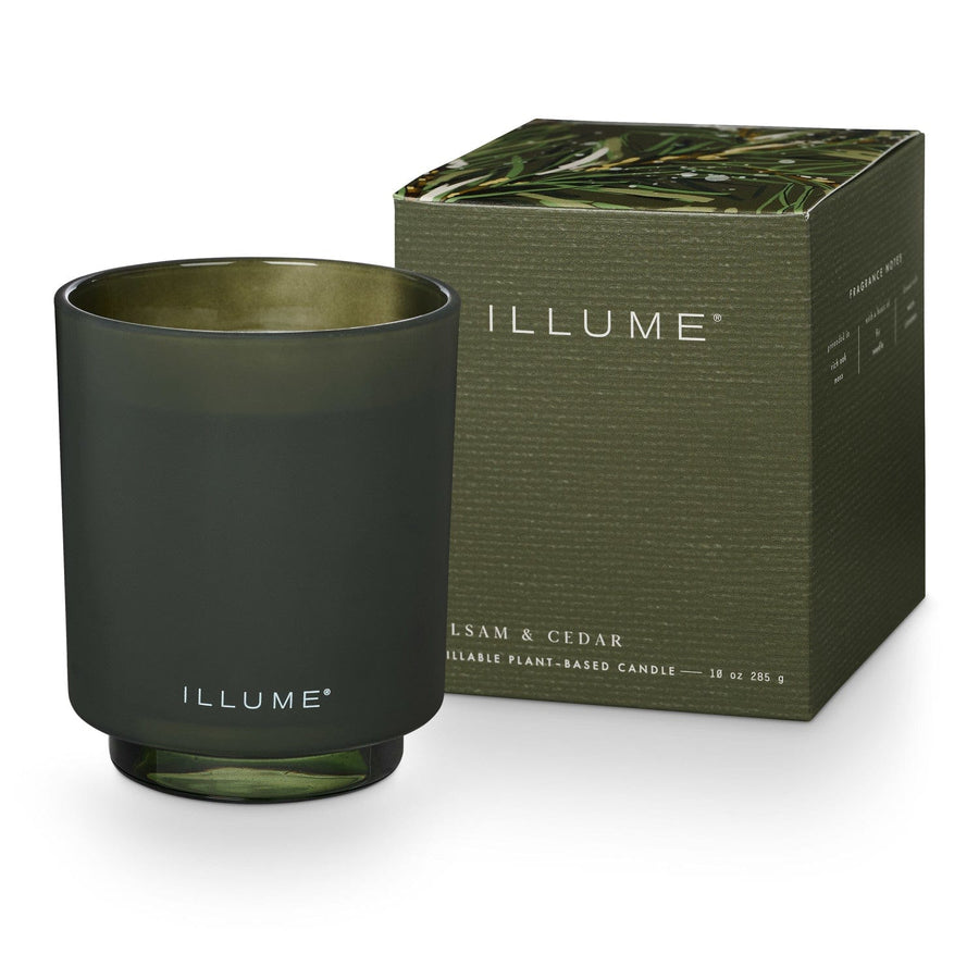 Illume Candle Balsam & Cedar Refillable Boxed Glass Candle
