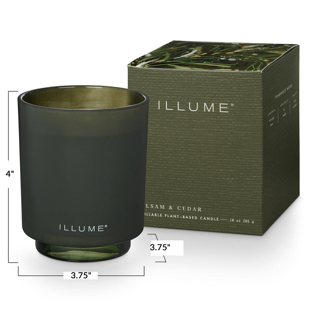 Illume Candle Balsam & Cedar Refillable Boxed Glass Candle