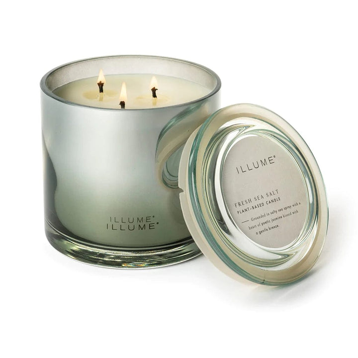 Illume Candle Fresh Sea Salt Statement Glass Candle