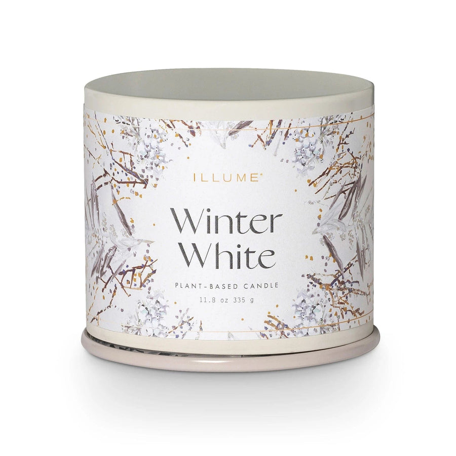 Illume Candle Winter White Vanity Tin Candle