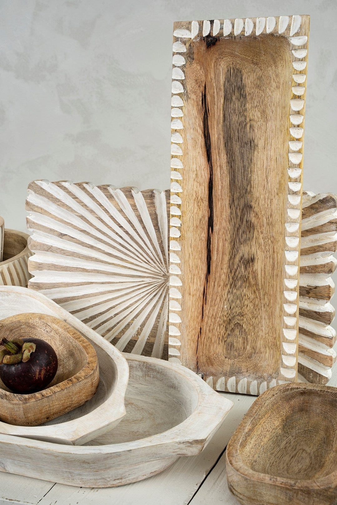 Indaba Bowl Grove Wooden Tray - Large