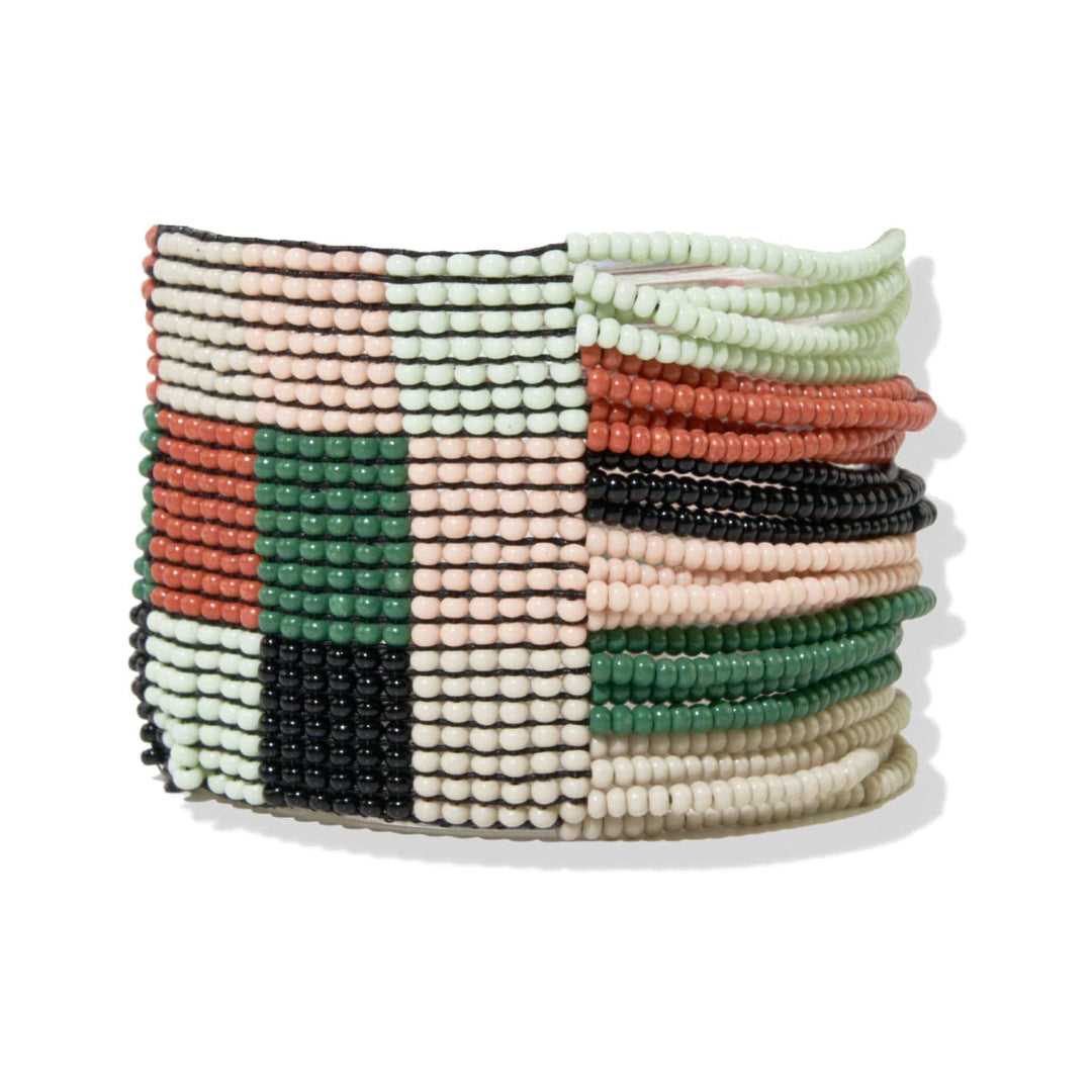Ink + Alloy Bracelet Desert Check Woven Multi Layer Bracelet