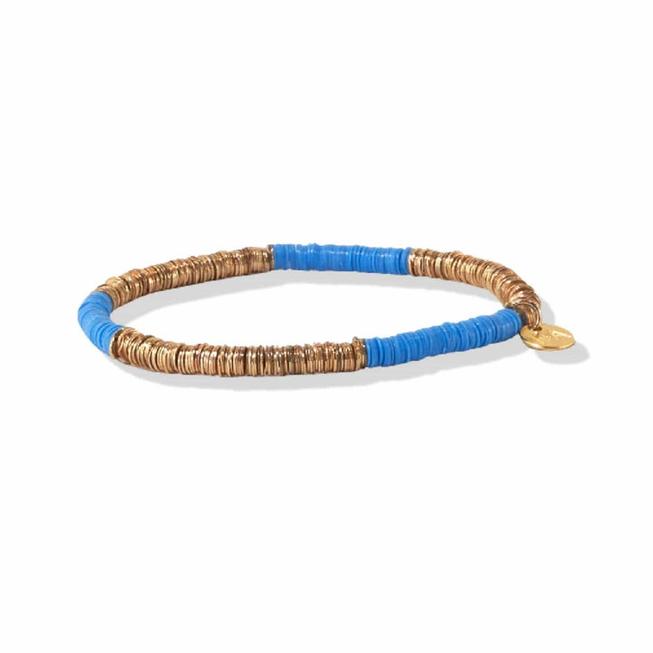 Ink + Alloy Bracelets Blue Gold Sequin Stretch Bracelet