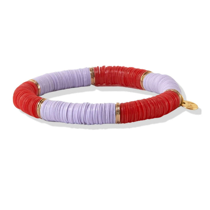 Ink + Alloy Bracelets Lilac Red Large Sequin Stretch Bracelet