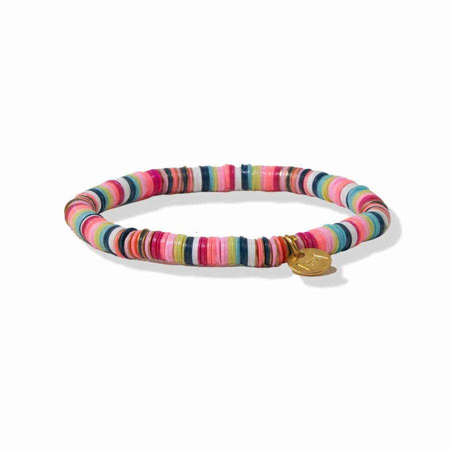 Ink + Alloy Bracelets Rainbow Color Mix Sequin Stretch Bracelet