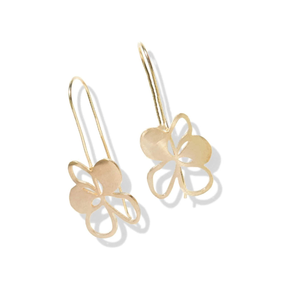 Ink + Alloy Earrings Brass Blossom Threader Earring