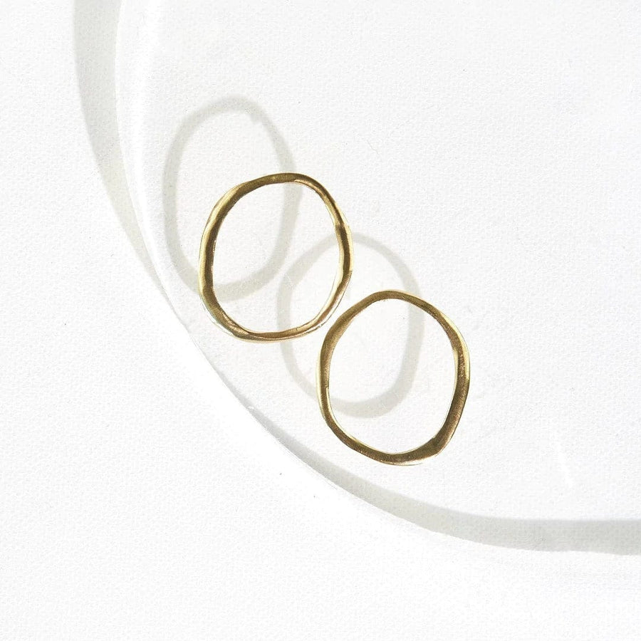 Ink + Alloy Earrings Brass Open Circle Earrings