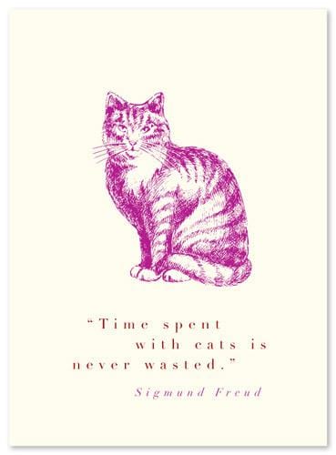 J. Falkner Card Animal Cat Quote (Sigmund Freud)