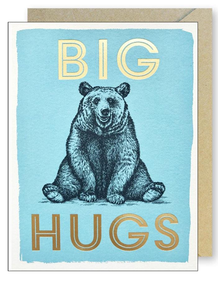 J. Falkner Card Big Hugs Bear Card