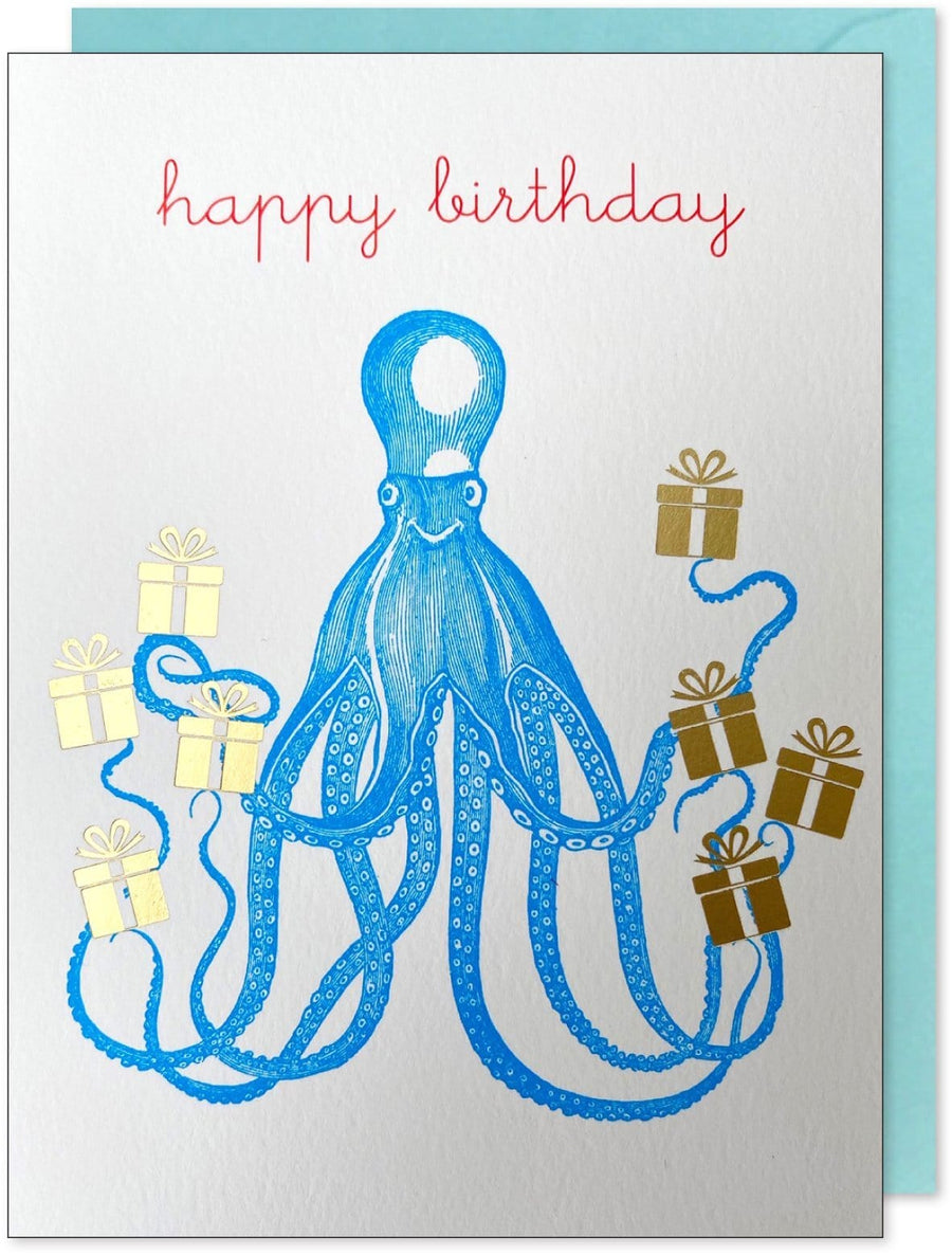 J. Falkner Card Birthday Octopus Card
