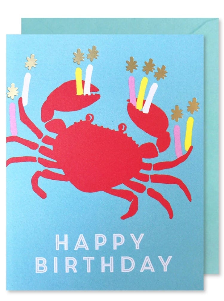 J. Falkner Card Crab Birthday Card