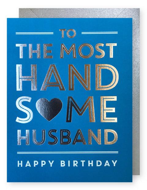 J. Falkner Card Handsome Husband Birthday Card