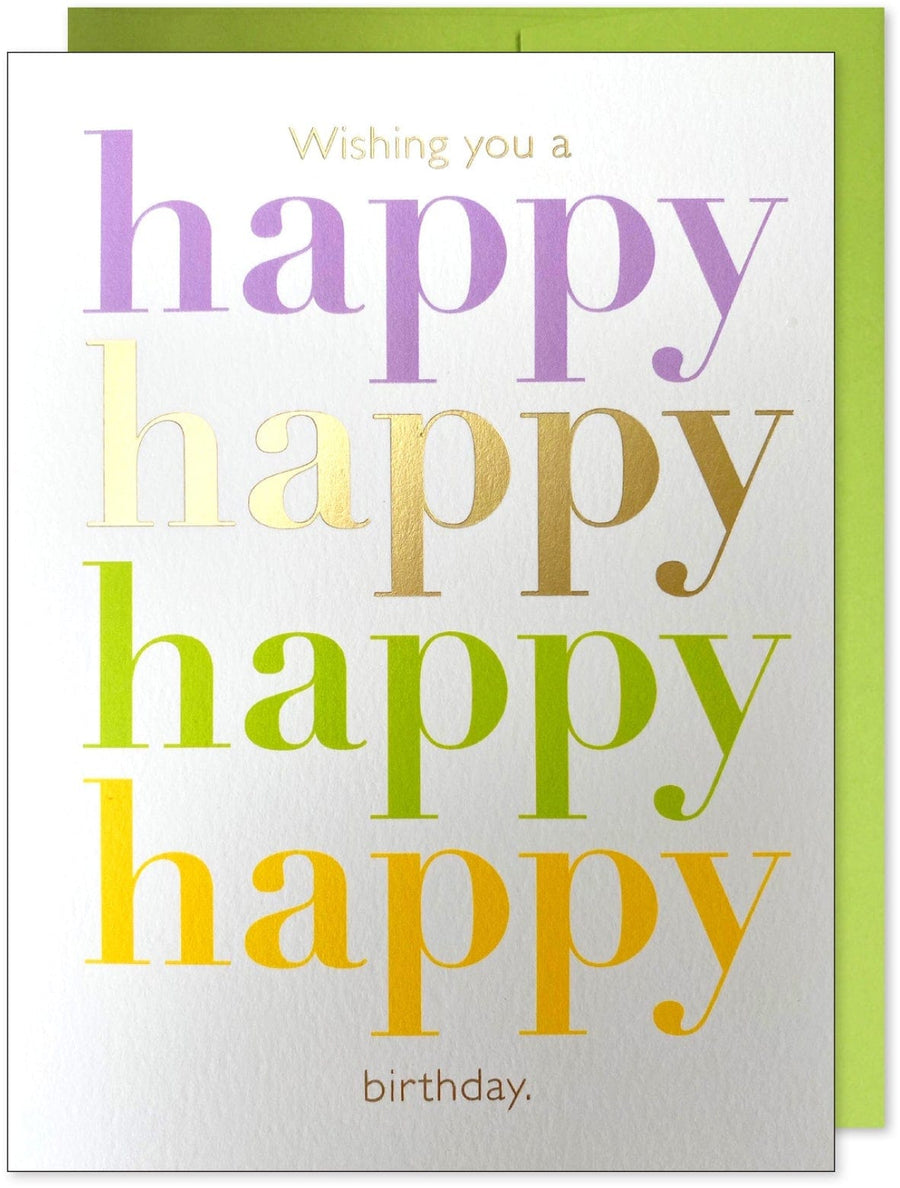 J. Falkner Card Happy Happy Birthday Card