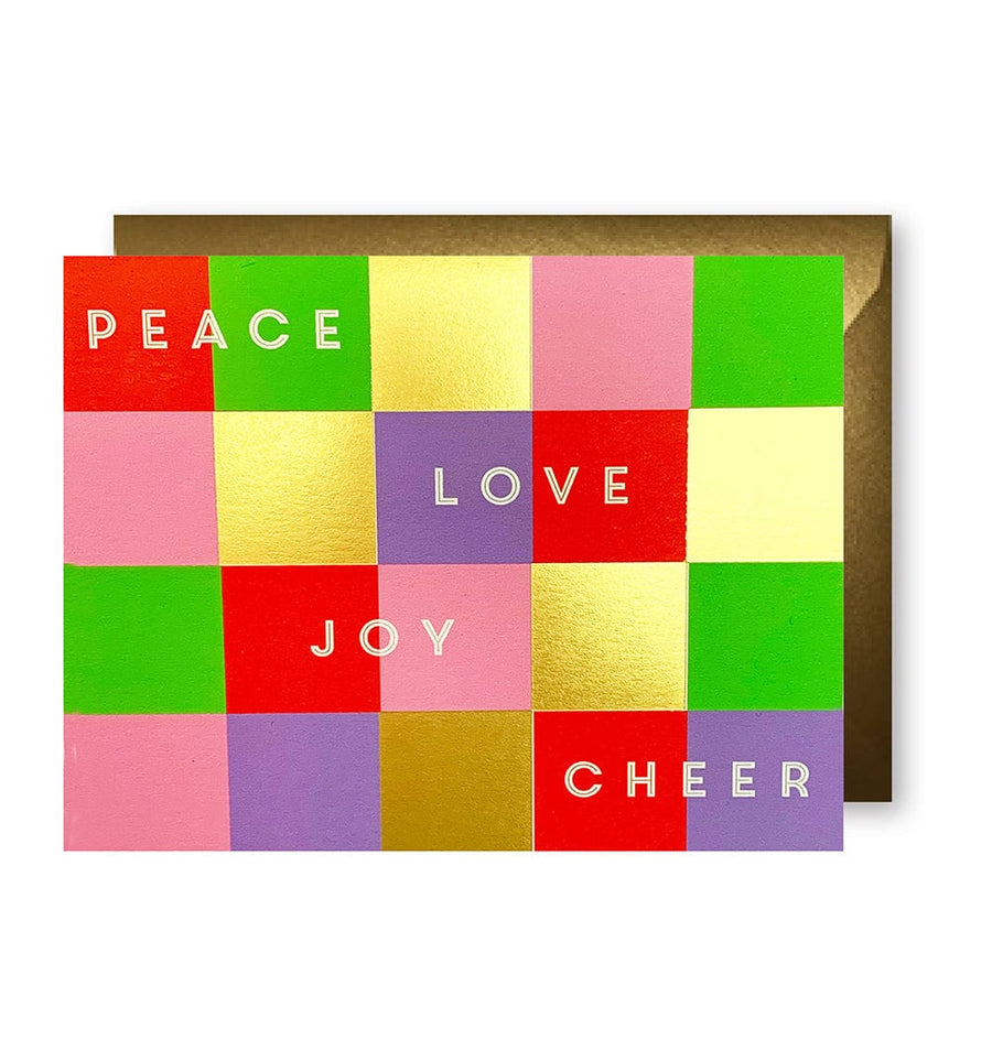 J. Falkner Card Peace Joy Love Cheer Card