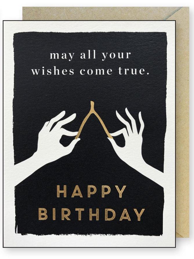 J. Falkner Card Wishbone Birthday Card