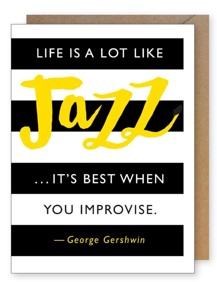 J. Falkner Single Card Jazz Quote Card