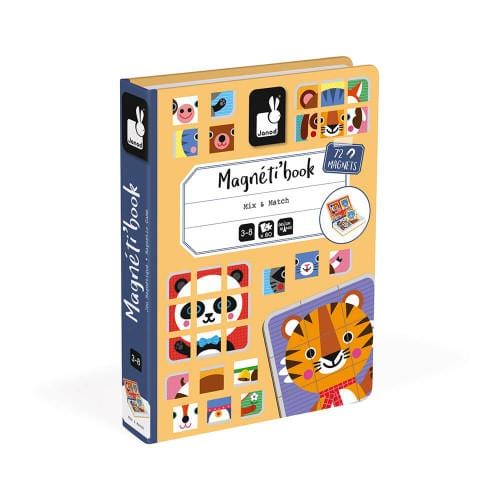 Janod Educational Toys Mix & Match Animals Magneti'Book