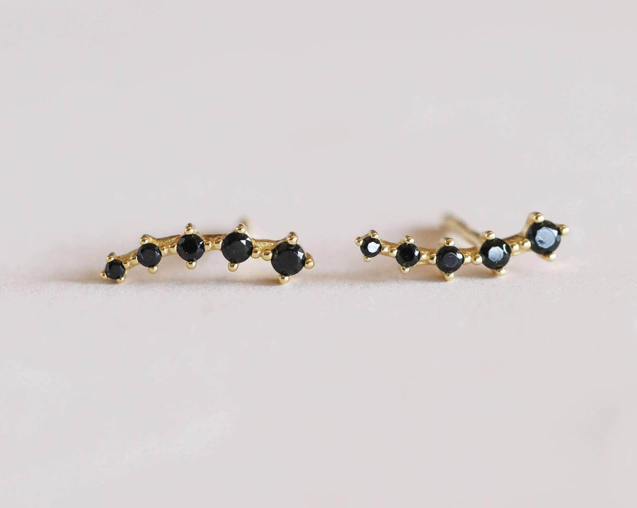 JaxKelly Earrings Black Crawlers